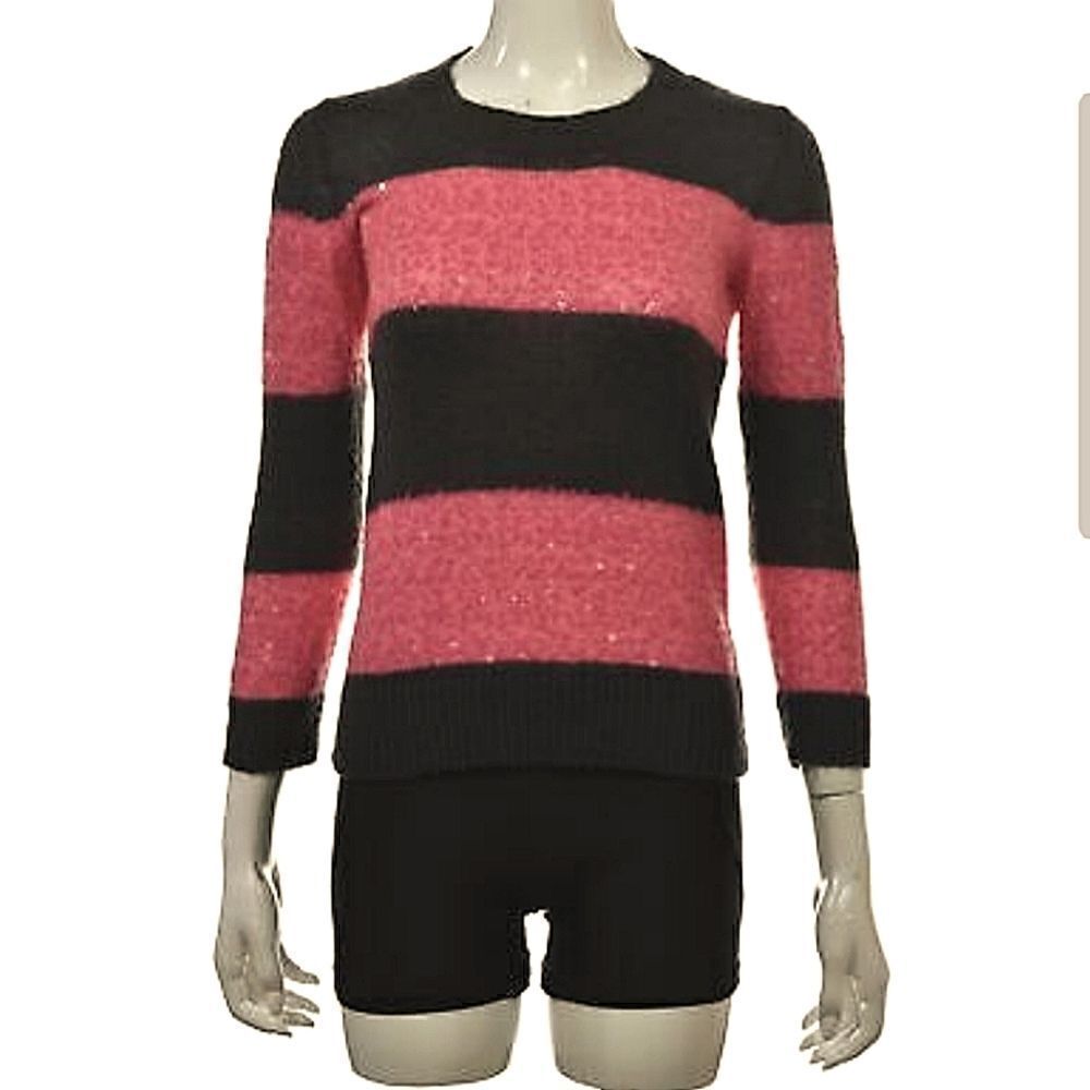 J CREW Sequined Striped Sweater